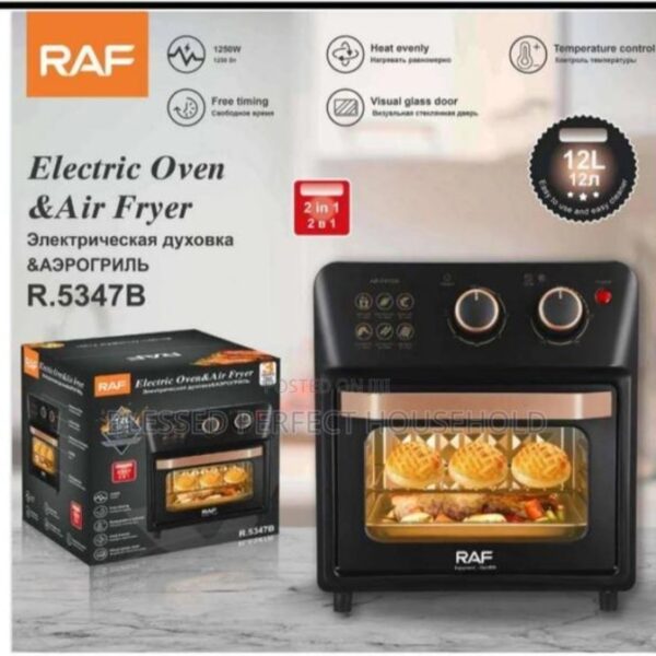 RAF 12L Electric Hot Air Airfryer/Oven with accessories - 1250W