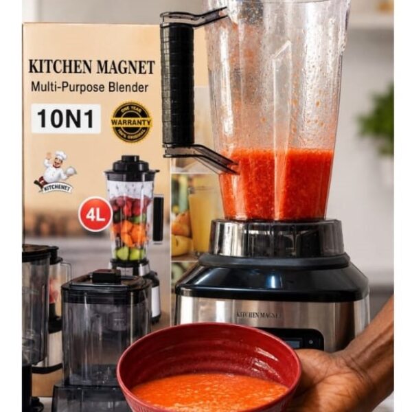 KABOR Multi-Purpose Blender KB-6688 – 10-in-1 Design, 4L Capacity, 9500W High Power, Grinder & Blender Functions, Durable Construction