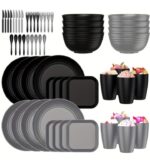 64pcs Unbreakable PP Dinnerware Set