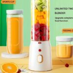UPHUI Juicer Blender Upgraded 3-in-1 Handheld Portable Blender Baby Food Dispenser Equipped with 10 Blades and 2 Cups Fruit Juicer Baby Food Dispenser Suitable for Travel Sports Outdoor Activities